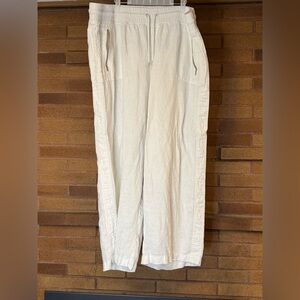 Athleta Cabo White Linen Pants